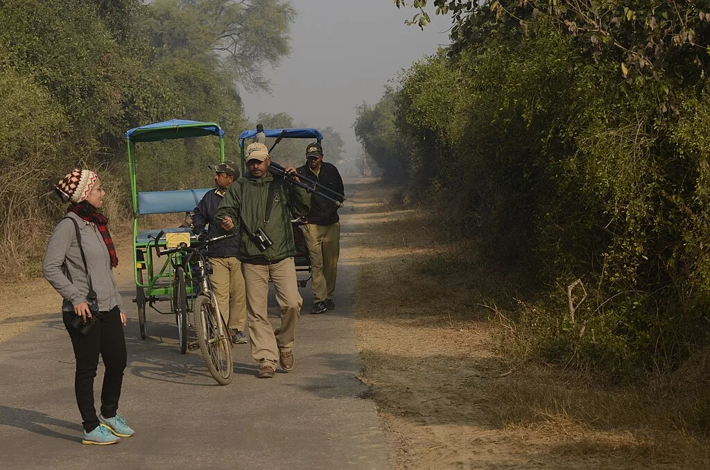 Birdwatchers enjoying the nature and its beauty on Richshaw Ride at Keoladeo National Park