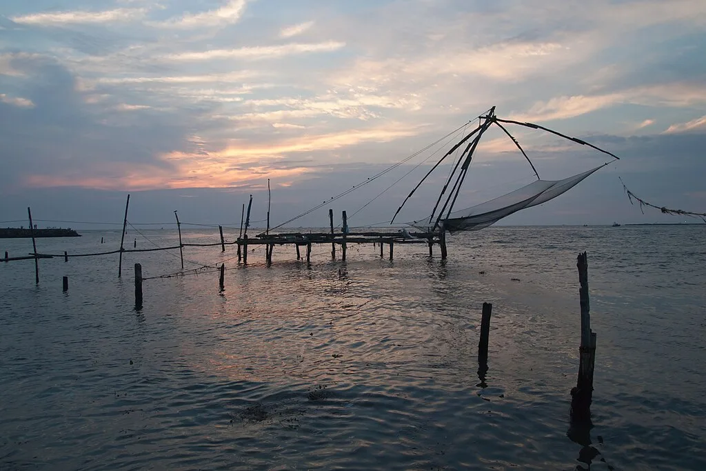 The fishing nets hung by locals a beautiful sight