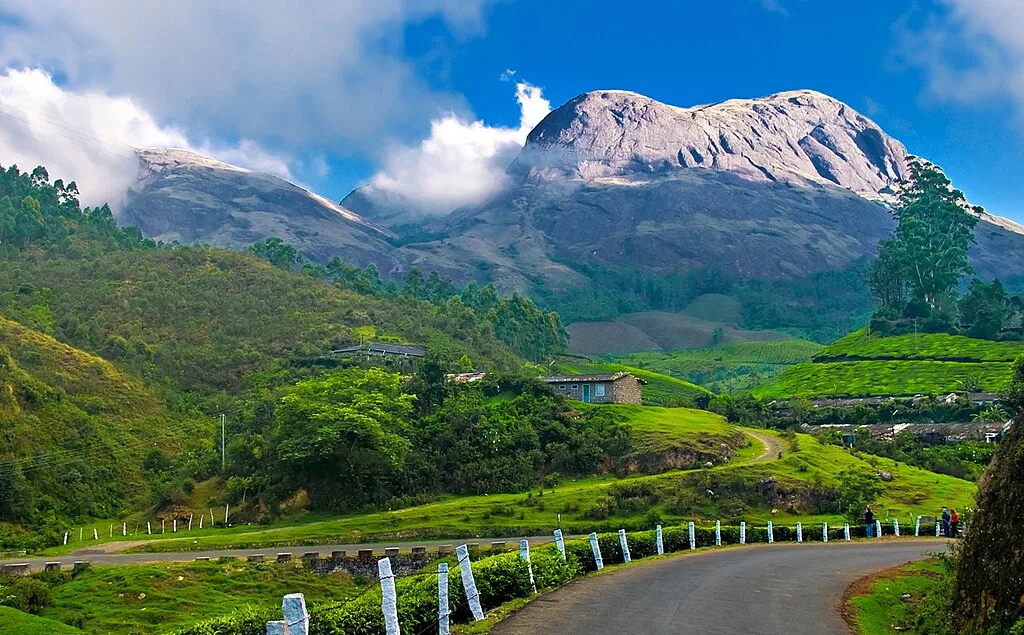 Unending Expanse of pristine valley with tea plantations, Munnar ,Kerala