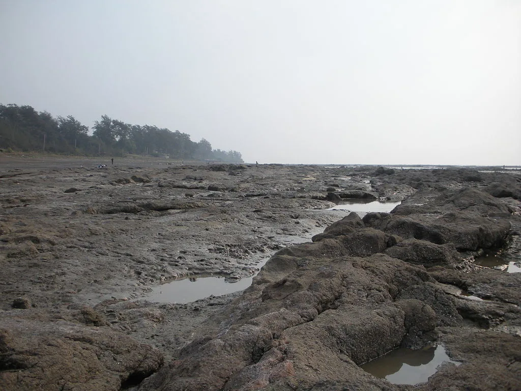 The majestic rocks during low tide at Devka Beach,