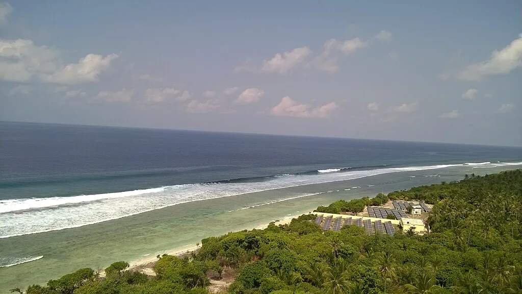 The bird's eye view of Minicoy Island, Lakshadweep