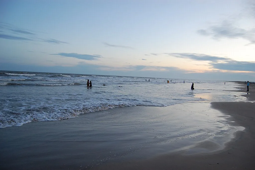 Machilipatnam beach at dusk 