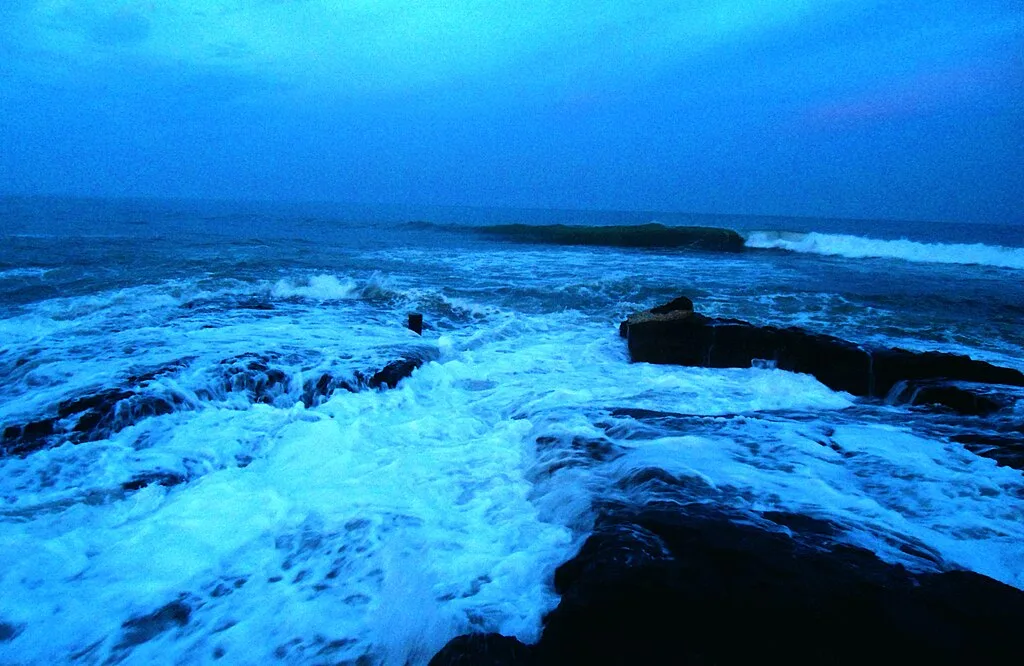 View at Bheemunipatnam beach after sunset