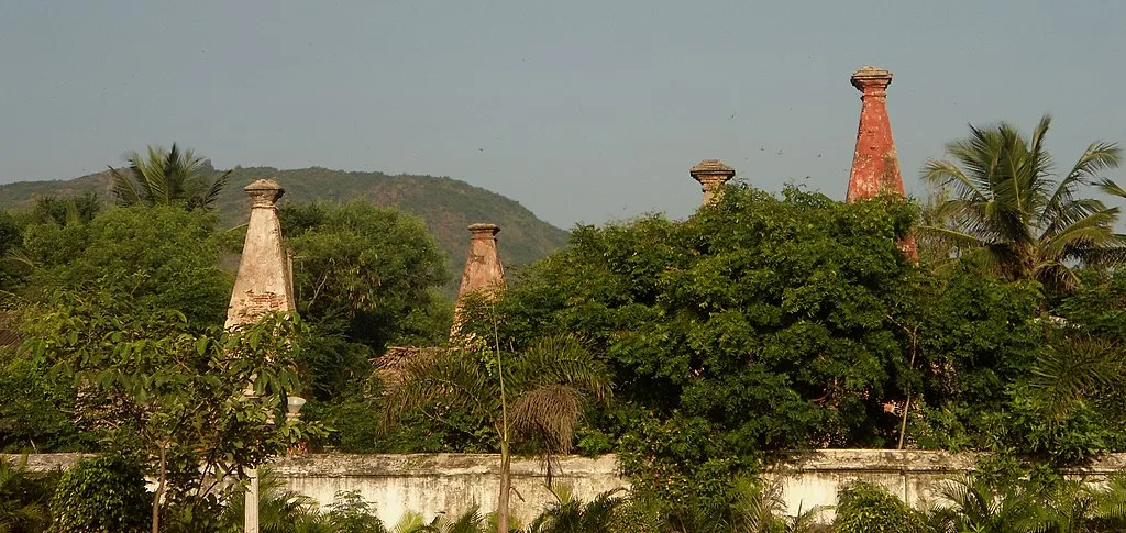 View of Dutch cemetery at Bheemunipatnam beach