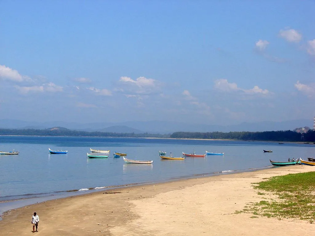 The beautiful view of Karwar beach